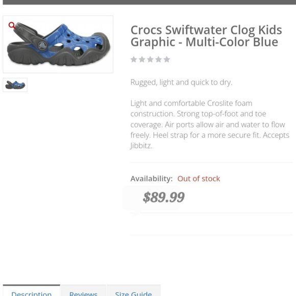 'CROCS' SWIFTWATER GRAPHIC RUGGED CLOG SLIDES - Picture 14 of 16